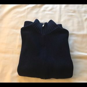 Deny Mens Ribbed Knit Zipper Front Cardigan